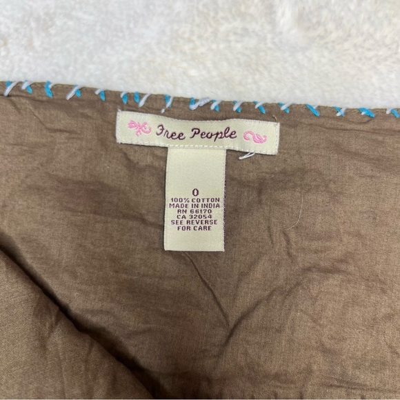 Free People Y2K Embroidered Mirror-Work Boho Skirt – Size 0 - Picture 6 of 8